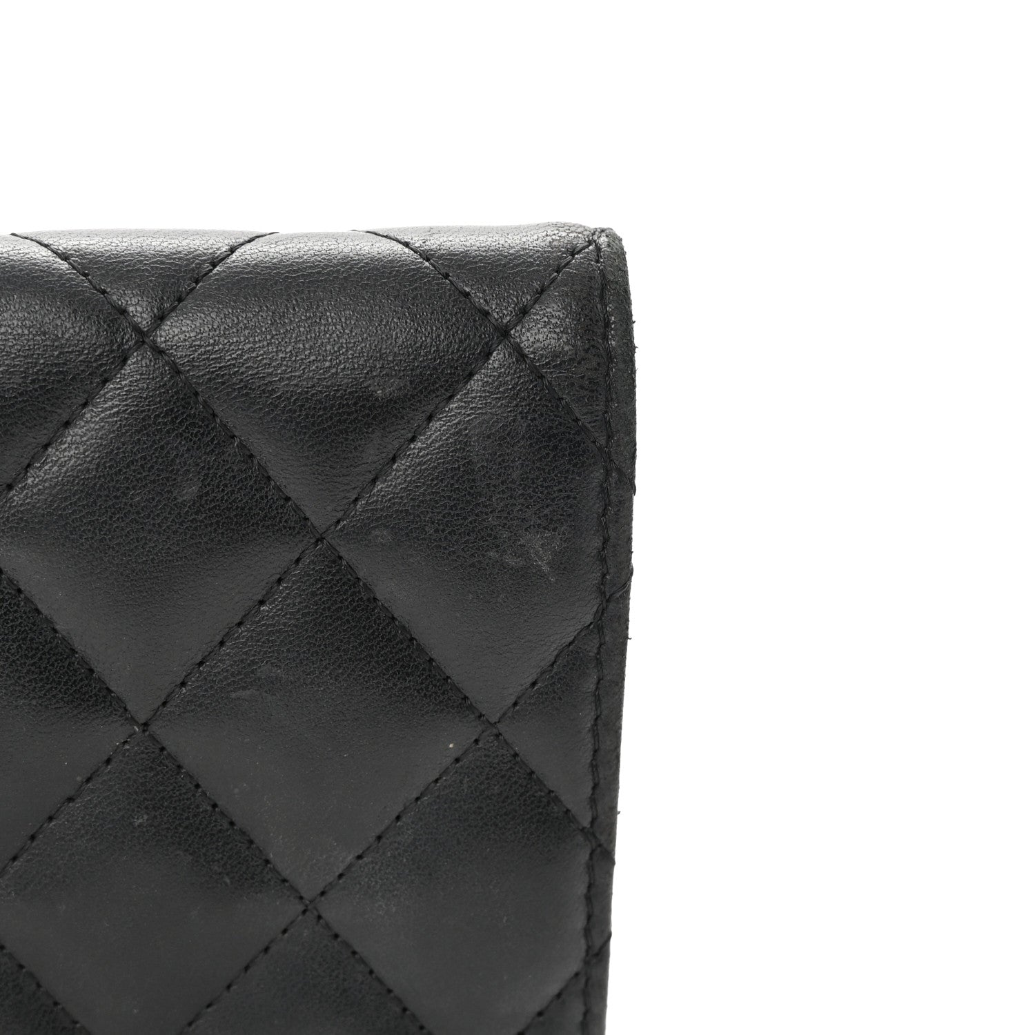 Chanel Lambskin Quilted Yen Wallet Black 15 of 18