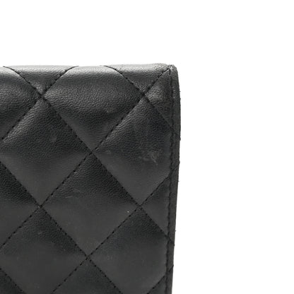 Chanel Lambskin Quilted Yen Wallet Black 15 of 18