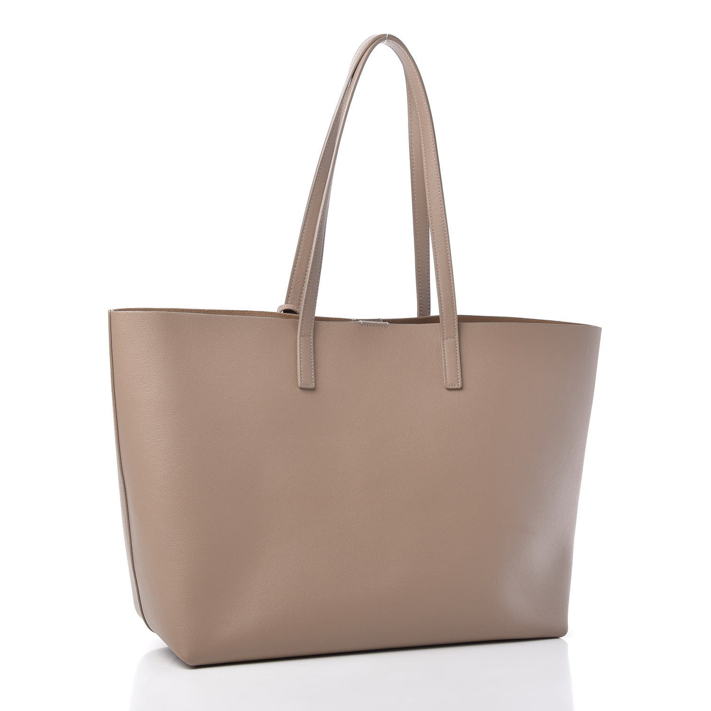 Calfskin Large Shopping Tote Dark Beige