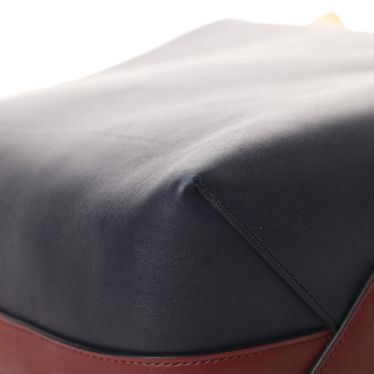Celine Shiny Smooth Calfskin Small Twisted Cabas Dark Ruby Navy 13 of 14