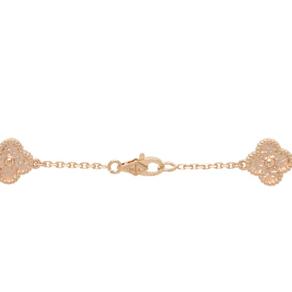 Van Cleef & Arpels 18K Rose Gold 16 Motifs Sweet Alhambra Necklace 4 of 4
