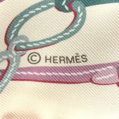 Hermes Silk Brides De Gala Applique Pique Twilly Creme Orange Jaune 4 of 4