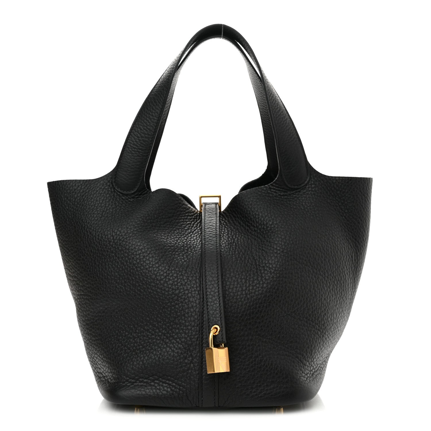 Hermes Taurillon Clemence Picotin Lock 22 MM Black 1 of 11
