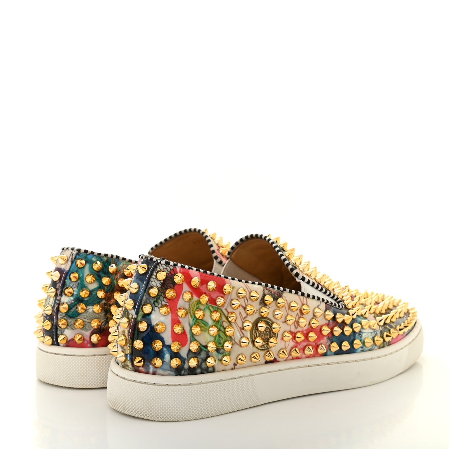 Patent Womens Spikes Pik Boat Flats 39.5 Multicolor