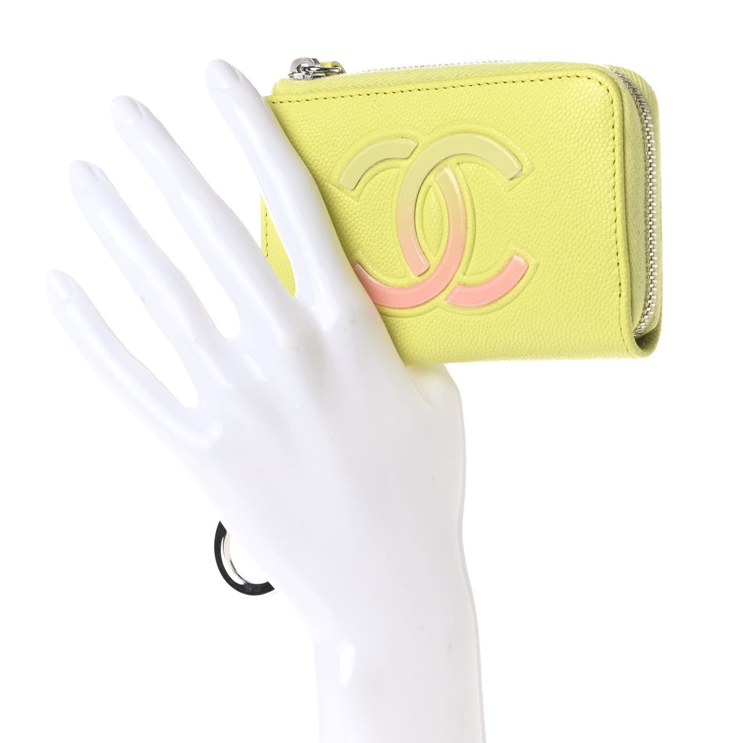 Caviar Key Holder Case Light Pink Light Green
