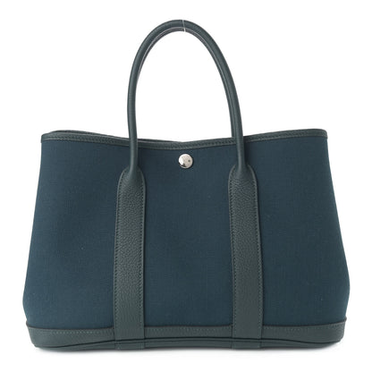 Hermes Toile Negonda Garden Party 30 TPM Bleu Ocean Vert Cypress 1 of 9