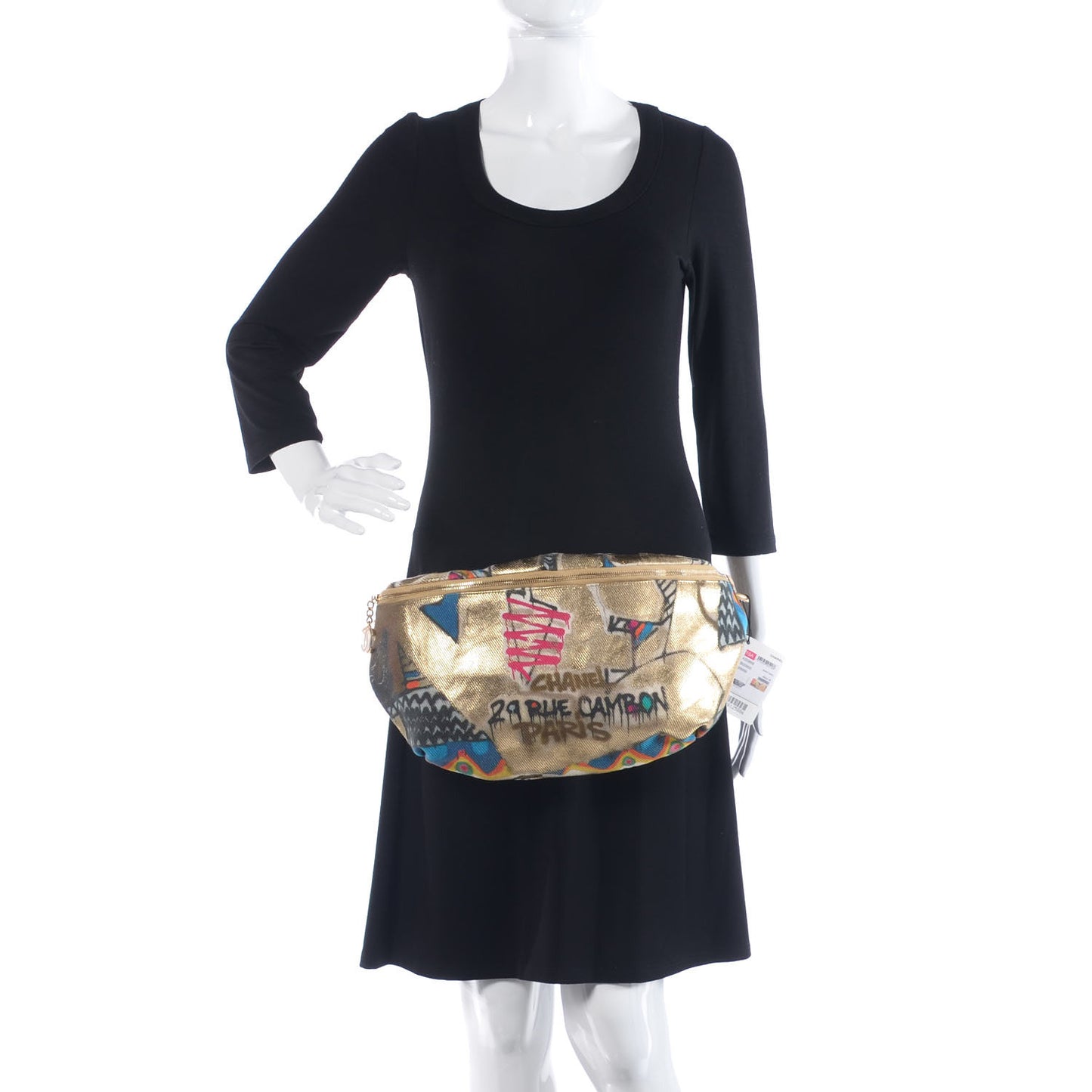 Graffiti Printed Canvas Street Spirit Waist Belt Bag Multicolor