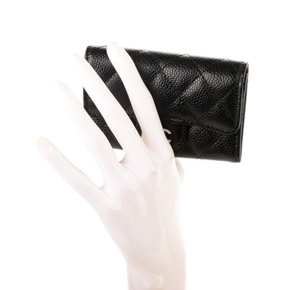 Chanel Caviar Quilted Flap Card Holder Black 10 of 16