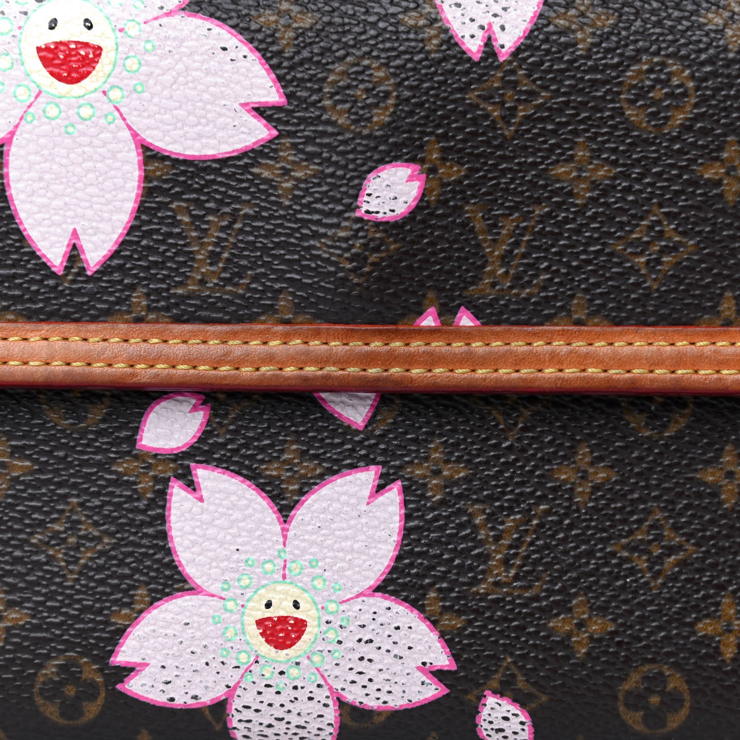 Louis Vuitton Monogram Cherry Blossom Porte Tresor International Wallet Brown 8 of 12