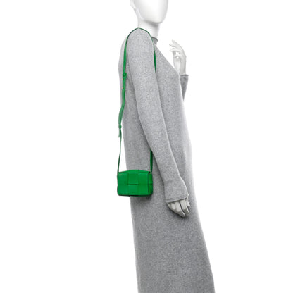Bottega Veneta Lambskin Maxi Intrecciato Extra Mini Cassette Crossbody Bag Parakeet 2 of 11