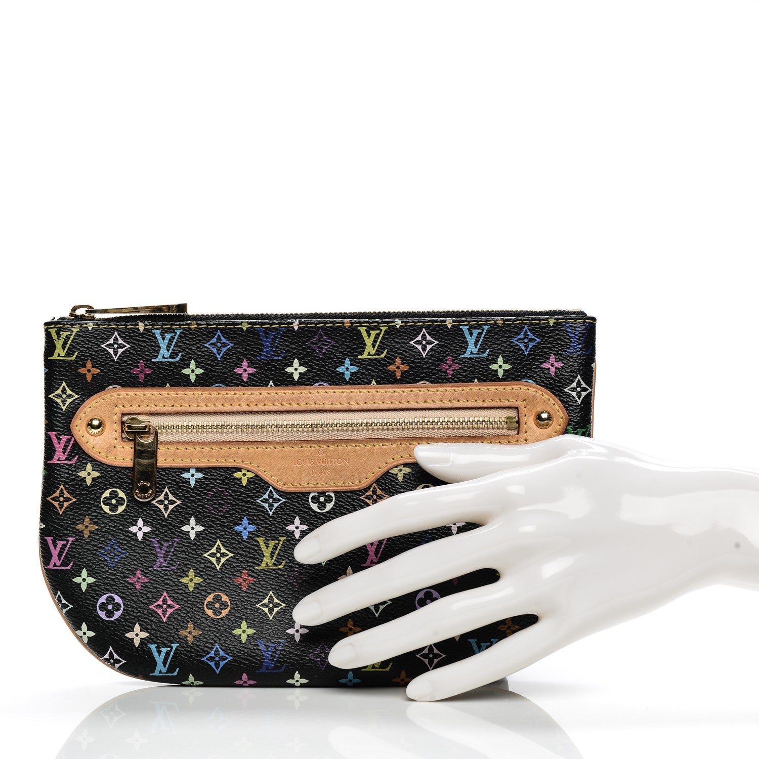 Louis Vuitton Monogram Multicolor Pochette Plate GM Black 2 of 7
