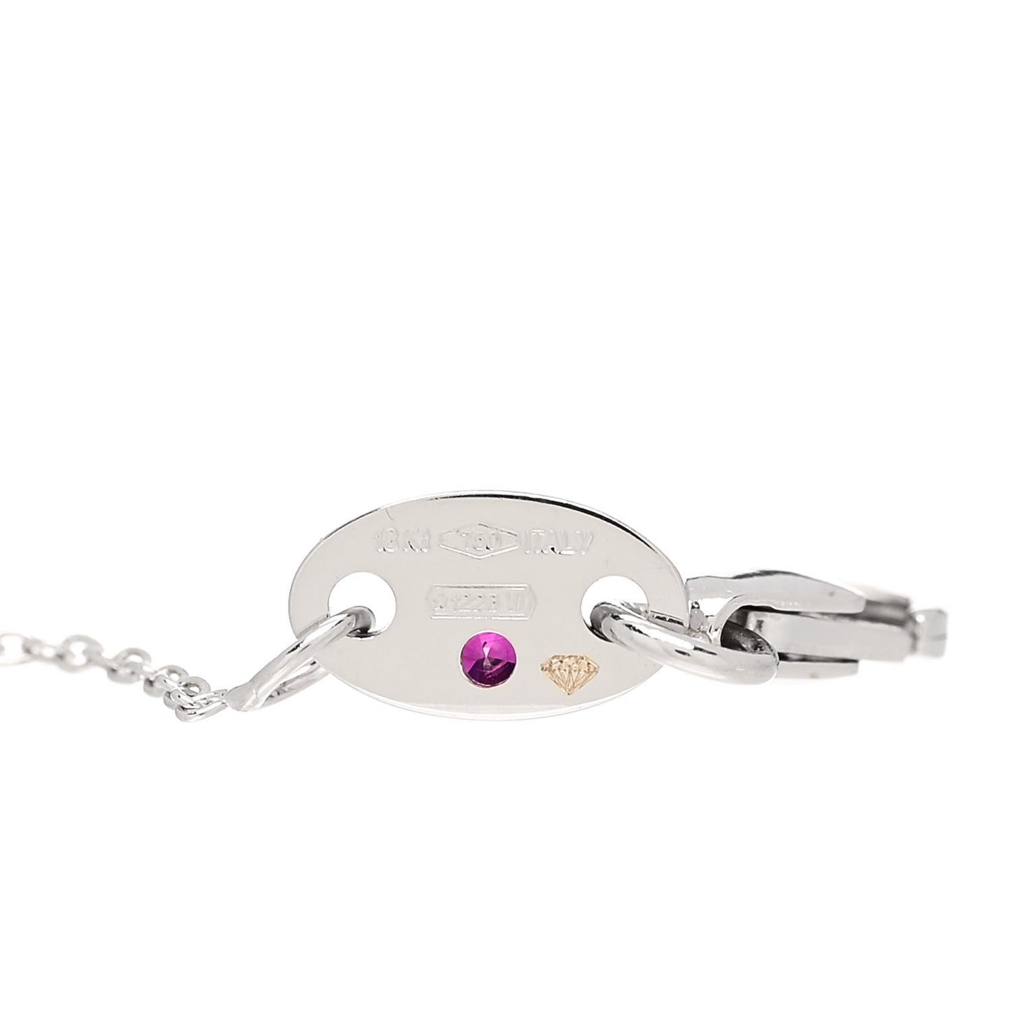 18K White Gold Diamond By the Inch Dangling Five Station Bracelet