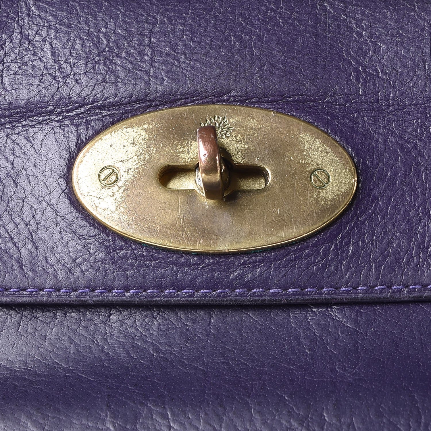 Mulberry Grainy Calfskin Bayswater Wallet Grape 8 of 11