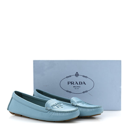 Prada Saffiano Logo Womens Loafers 39 Turchese 11 of 11
