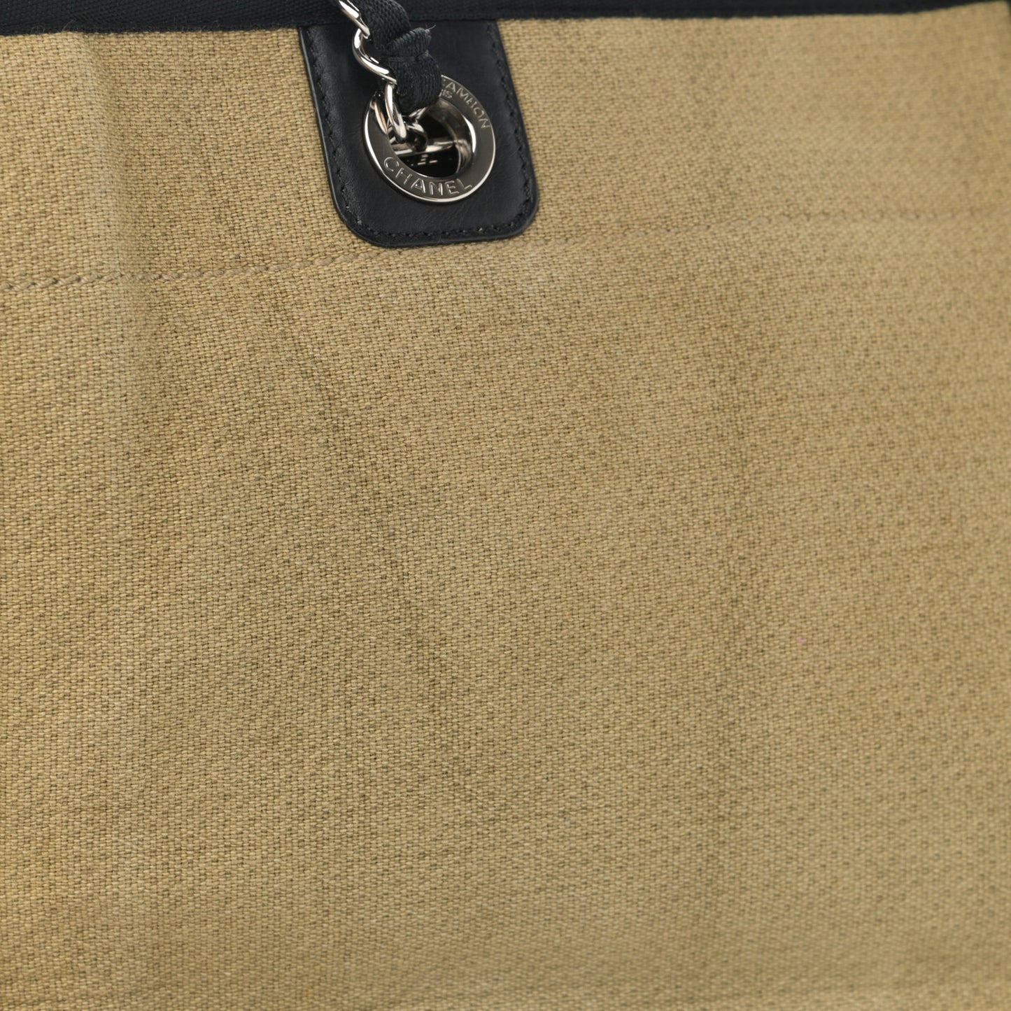 Canvas Small Deauville Tote Beige Black