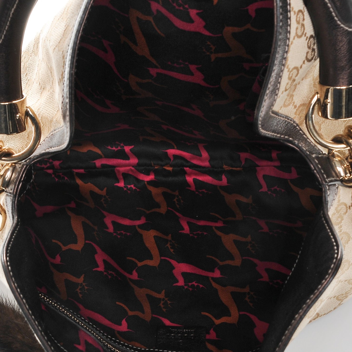 Monogram Mink Indy Small Top Handle Bag Metallic