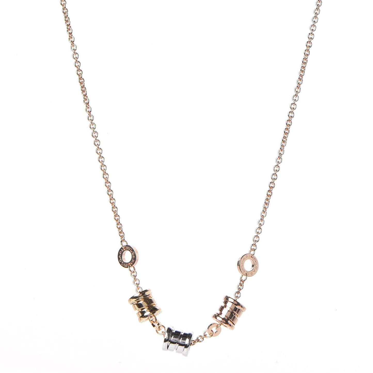 18K Yellow Rose White Gold B.Zero1 Necklace