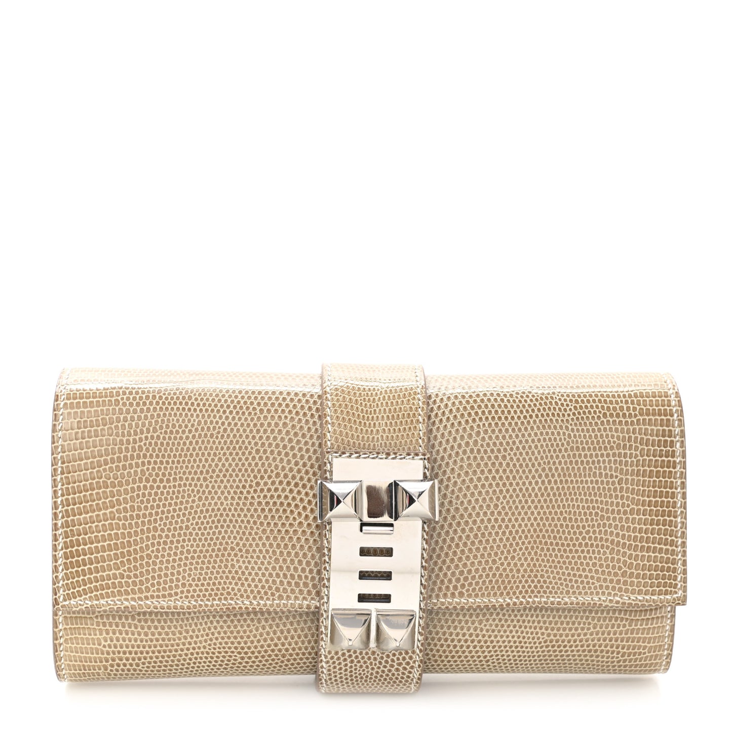 Lizard Medor Clutch 23 Ficelle