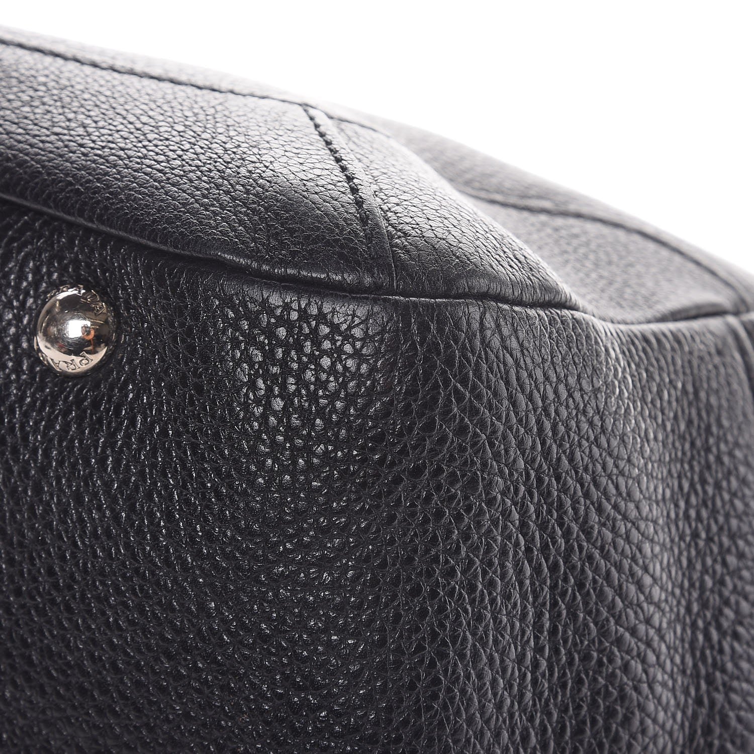 Prada Vitello Daino Shoulder Bag Black 10 of 12