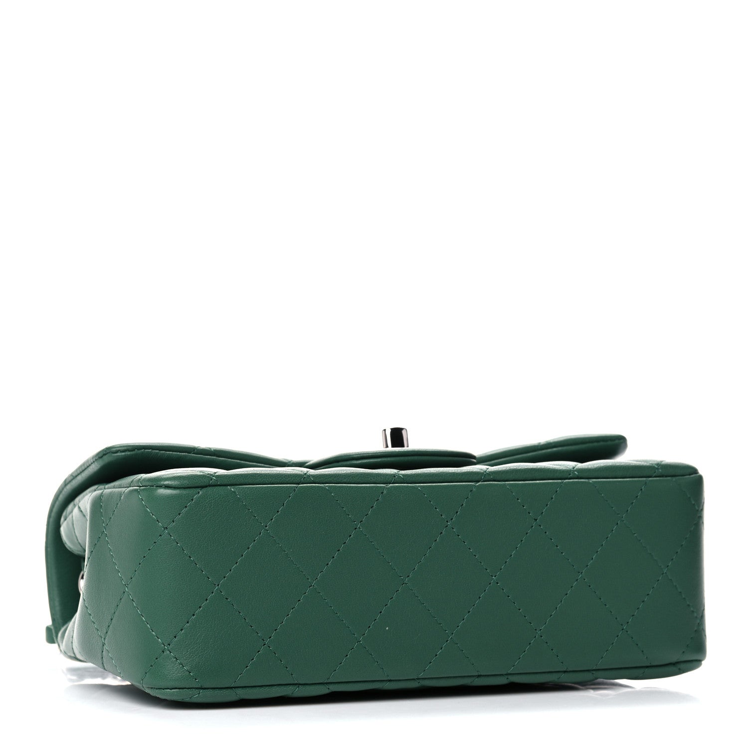 Chanel Lambskin Quilted Mini Rectangular Flap Green 4 of 11