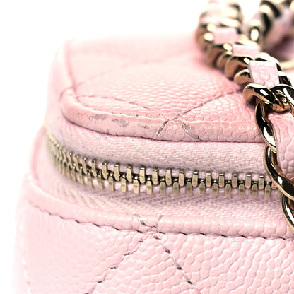 Chanel Caviar Quilted Small Vanity Case With Chain Light Pink 13 of 14