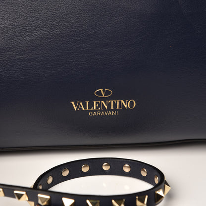 Valentino Garavani Vitello Rockstud Dome Satchel Marine 12 of 13