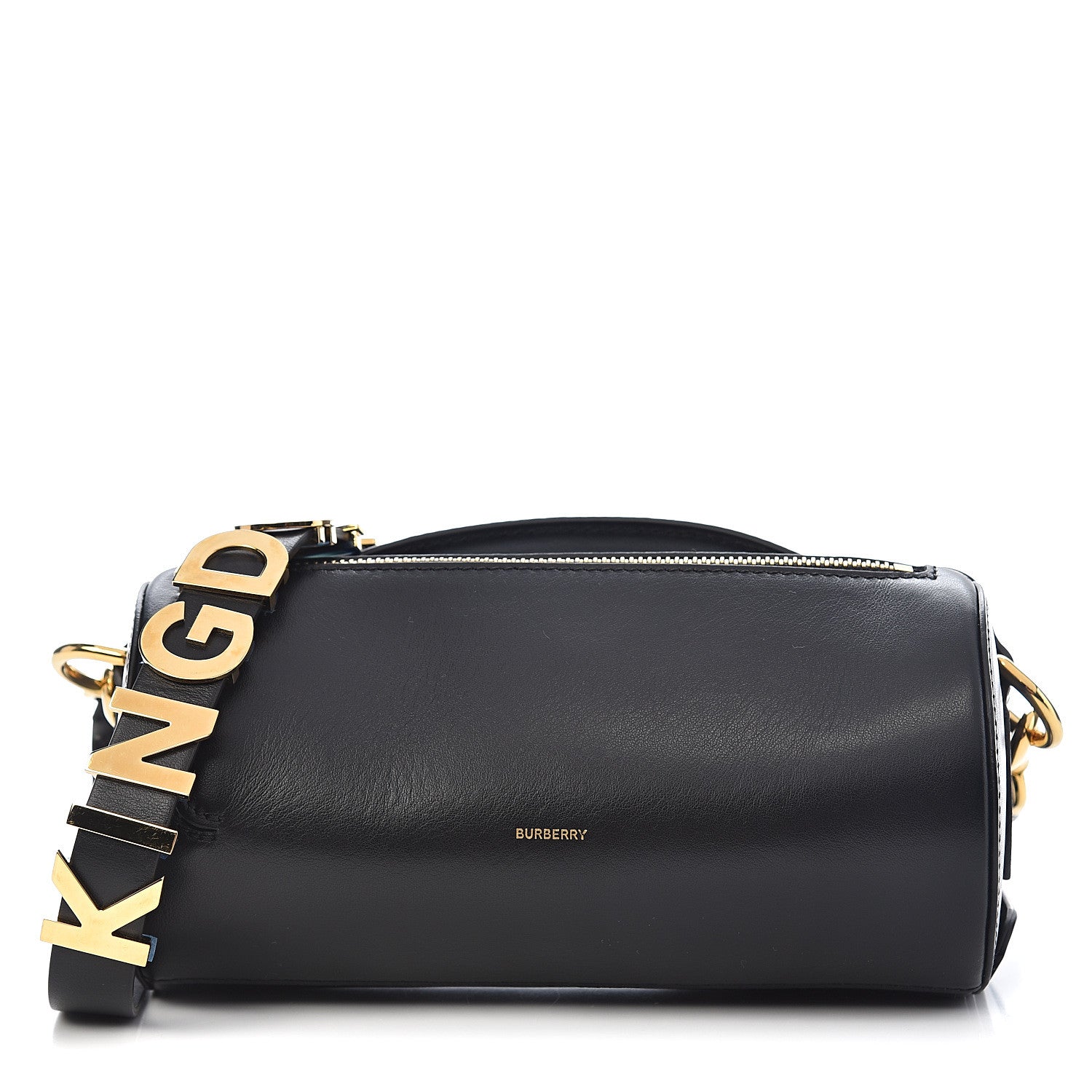Burberry Calfskin Kingdom The Barrel Bag Black 1 of 10
