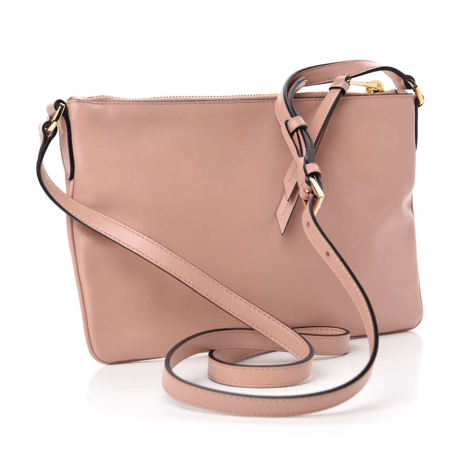 Prada Soft Calf Logo Crossbody Cammeo 3 of 10