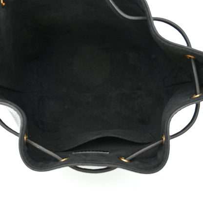 Louis Vuitton Calfskin Lockme Bucket MM Black 5 of 12