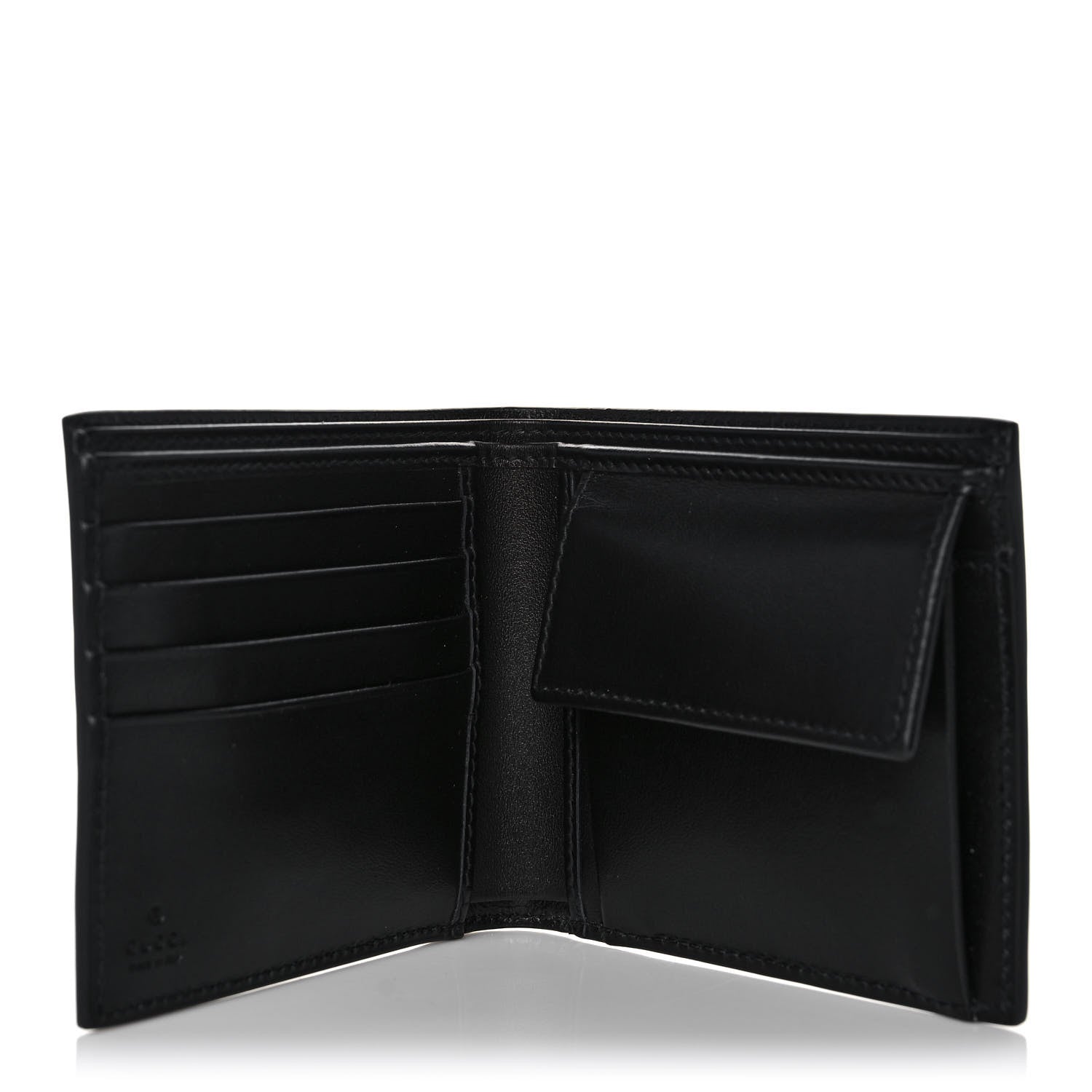 Gucci Plutone Calfskin Logo Bi-Fold Wallet Black 5 of 12