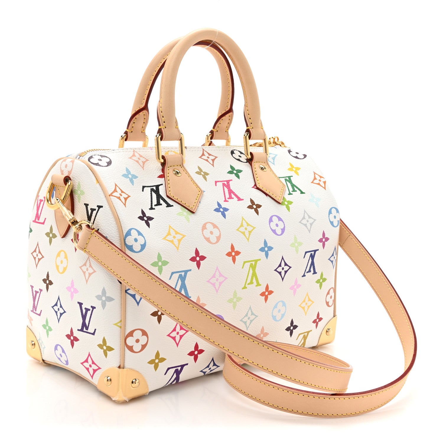 Louis Vuitton LV X TM Monogram Multicolor Speedy Bandouliere 25 White 2 of 8
