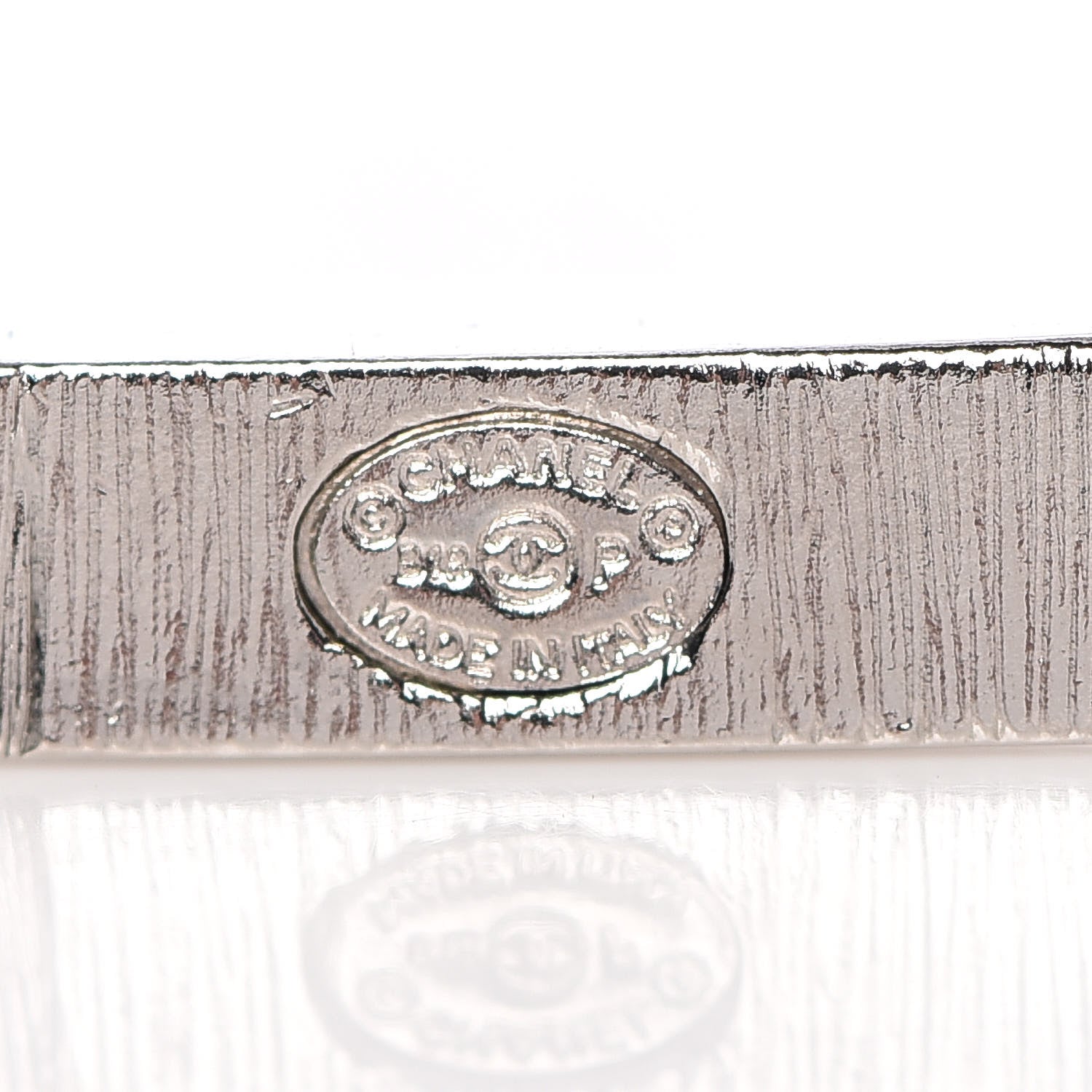 Chanel Crystal CC Brooch Silver 4 of 5