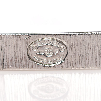 Chanel Crystal CC Brooch Silver 4 of 5