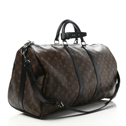 Louis Vuitton Monogram Macassar Keepall Bandouliere 55 3 of 10