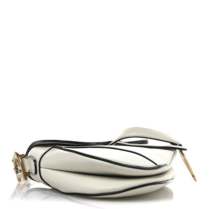 Christian Dior Grained Calfskin Saddle Bag White 4 of 13