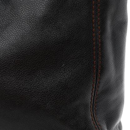 Chanel Calfskin Wood Chain Tote Black 11 of 13