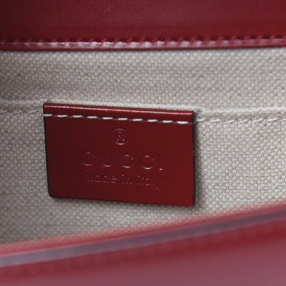 Gucci Knight Calfskin Small GG Marmont Chain Handle Bag Hibiscus Red 6 of 12
