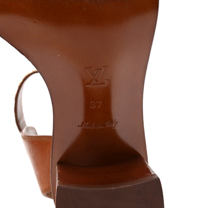 Louis Vuitton Calfskin Monogram Passenger Sandals 37 Cognac 7 of 10