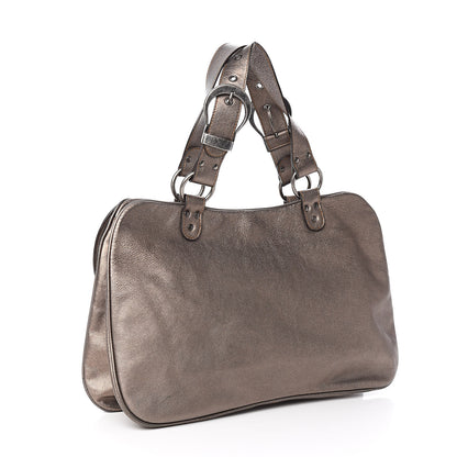 Christian Dior Metallic Calfskin Medium Gaucho Double Saddle Bronze 3 of 11