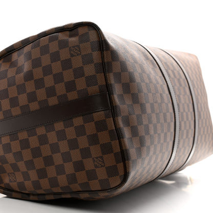 Louis Vuitton Damier Ebene Keepall Bandouliere 55 9 of 12