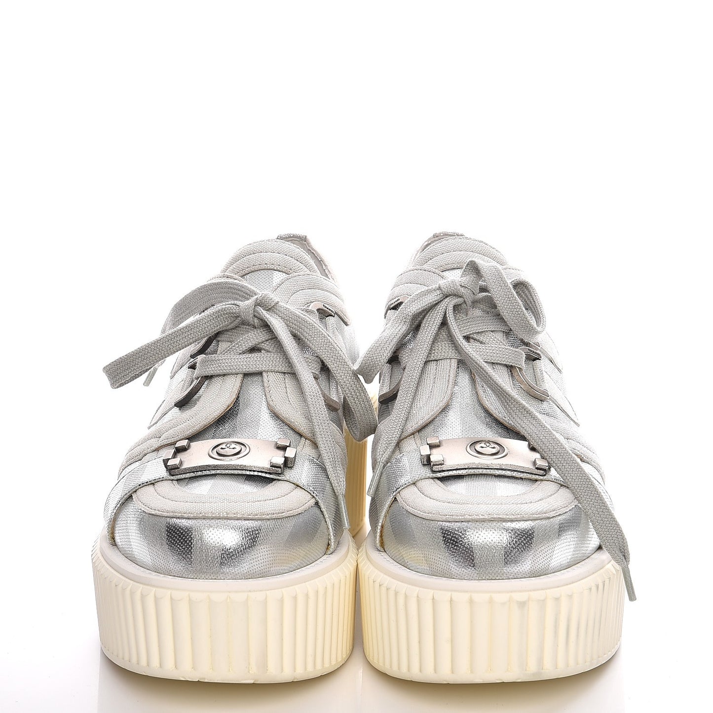Lame Creeper Sneakers 38 Silver Stripe