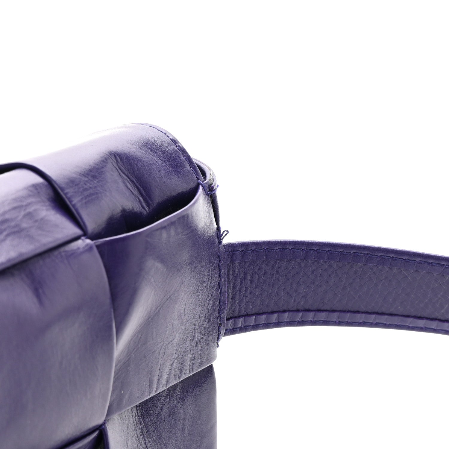 Bottega Veneta Paper Calfskin Intrecciato Cassette Belt Bag Purple 11 of 13