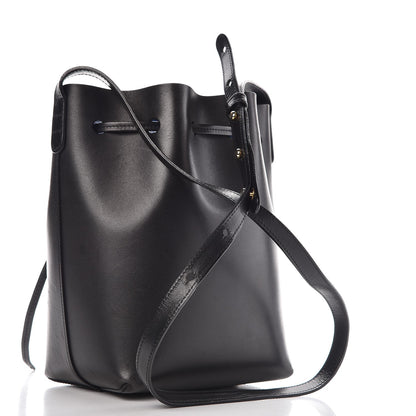 Mansur Gavriel Calfskin Mini Bucket Bag Black Royal 3 of 12