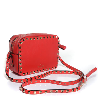 Valentino Garavani Calfskin Mini Rockstud Camera Crossbody Bag English Red 3 of 9