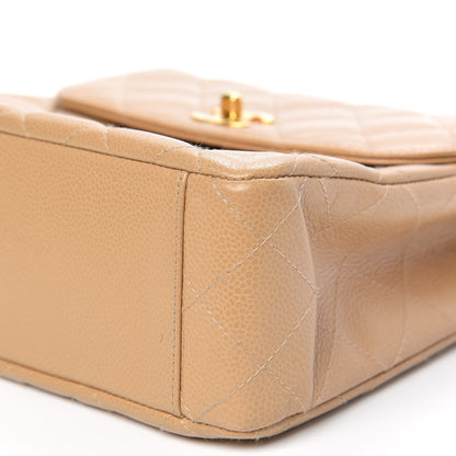 Chanel Caviar Quilted Small Single Flap Beige 12 of 14