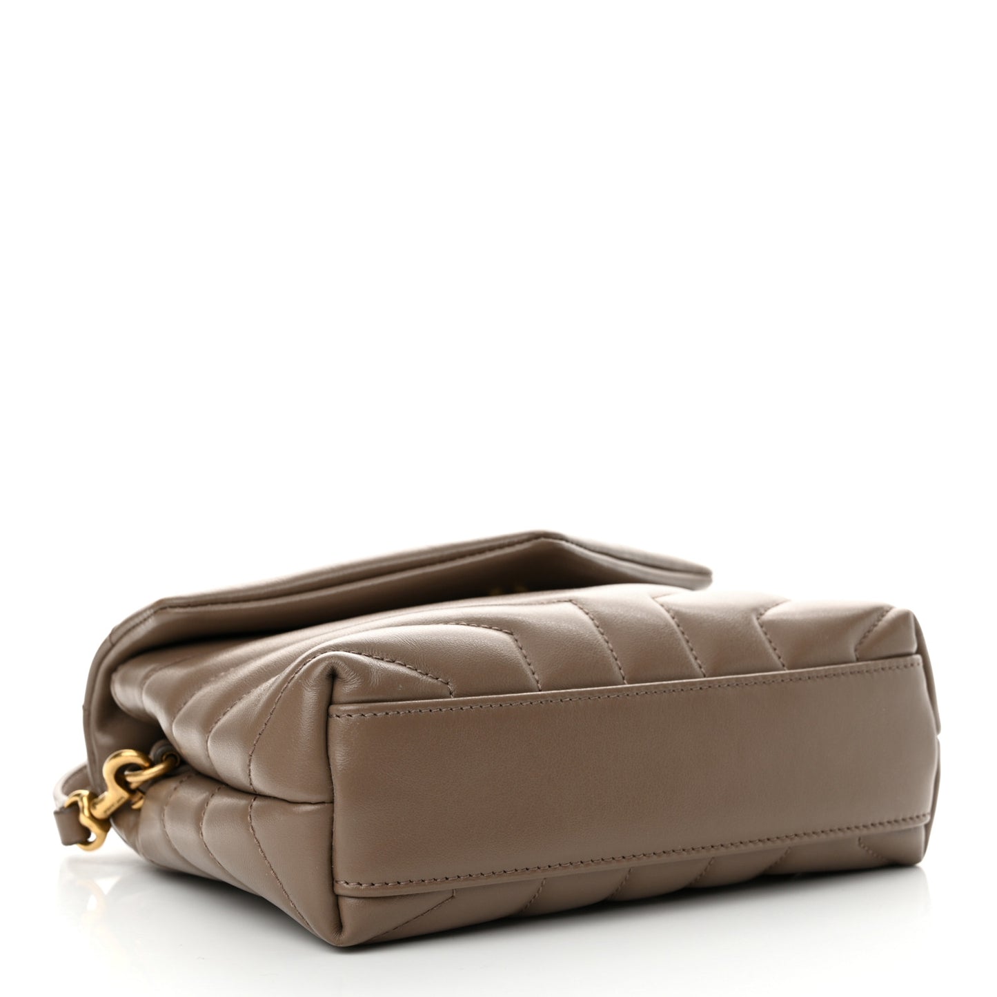 Calfskin Y Quilted Monogram Toy Loulou Crossbody Bag Taupe