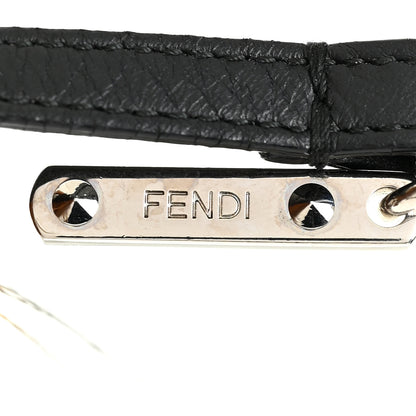 Fendi Fox Mink Rabbit Fur Vitello Flamingo Kooky Monster Bag Bug Charm Zucca Multicolor Black 4 of 5