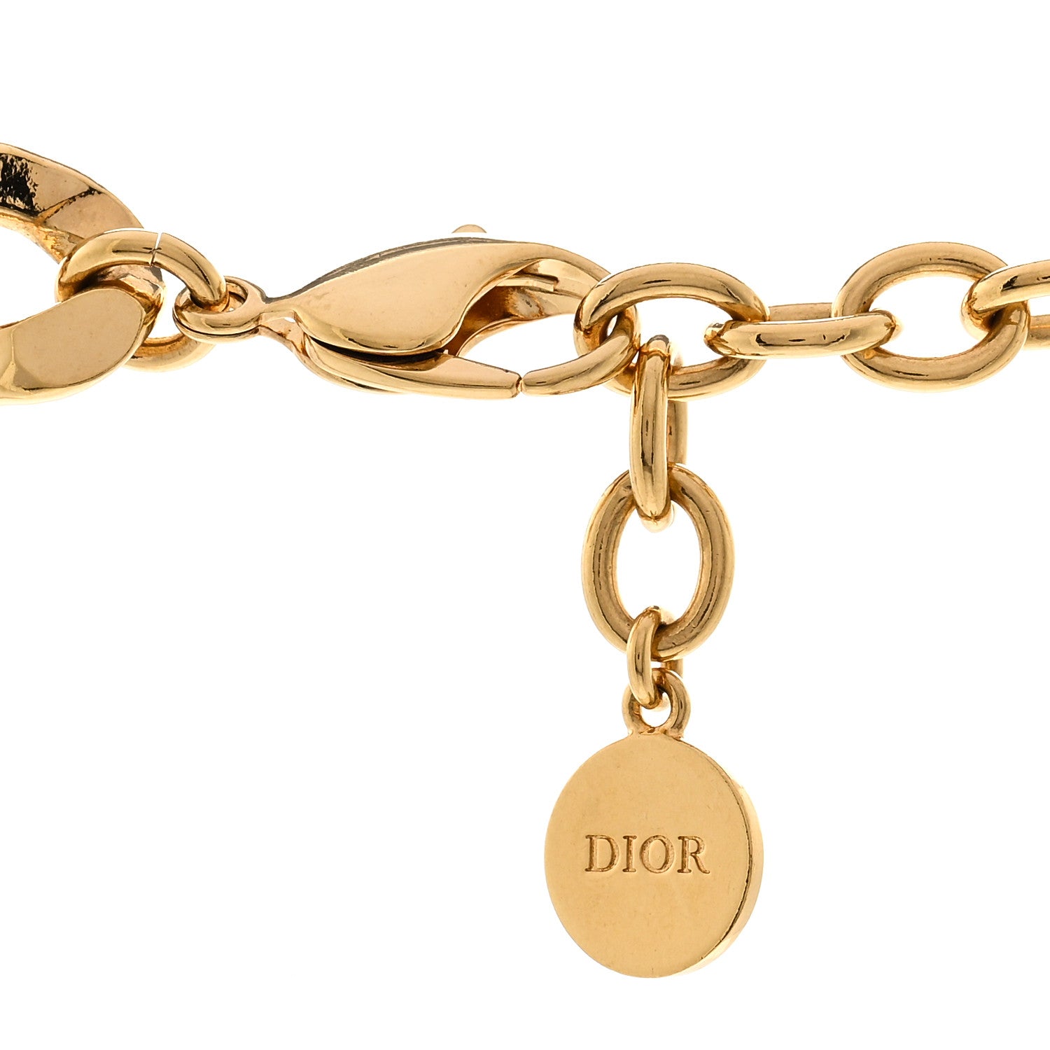Christian Dior Metal Danseuse Etoile Chain Choker Necklace Gold 5 of 6