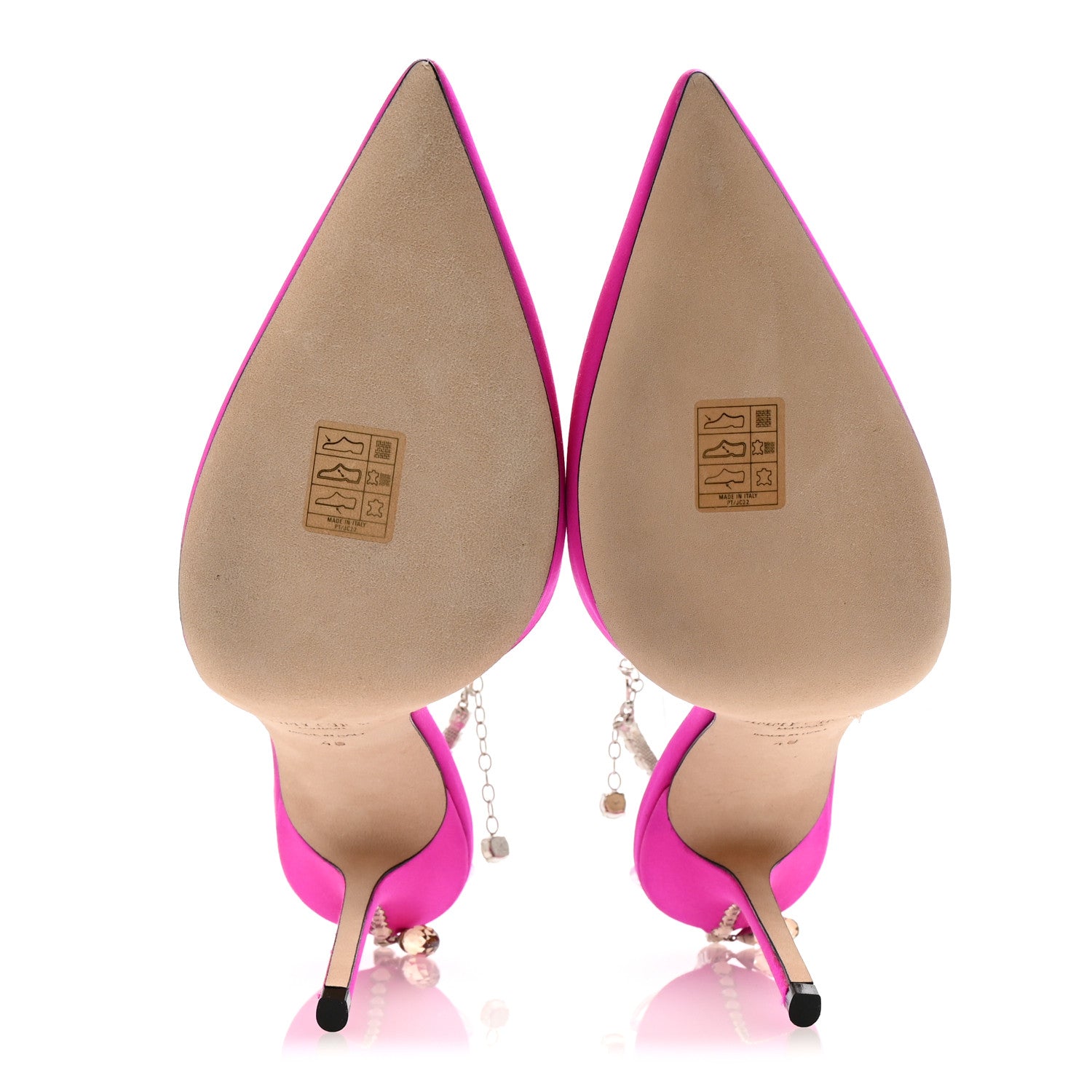 Jimmy Choo Satin Crystal Saeda 100 Pumps 40 Fuchsia 6 of 9