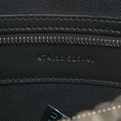 Gucci GG Supreme Monogram Appia Calfskin Web Briefcase Black 7 of 11